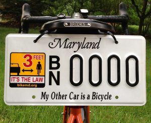 Sample License Plate on bike