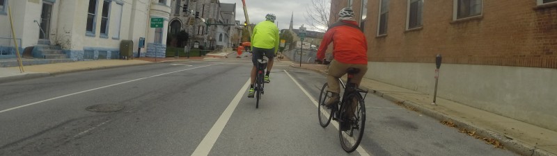 Hagerstown bike lane along the Loop